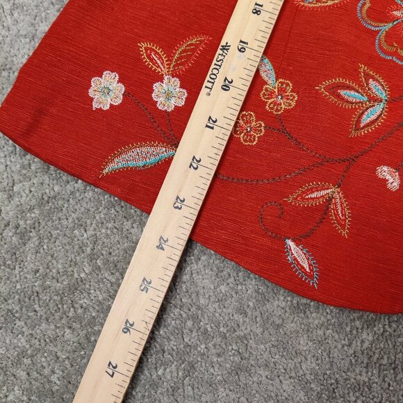 Silk Land Women's Embroidered 100% Silk Jacket Size Medium Bohemian Quiet Luxury - Picture 9 of 10